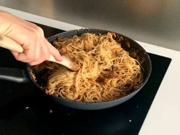 Čínske rezance wok (zelenina a sójový proteín) - Príprava krok 5