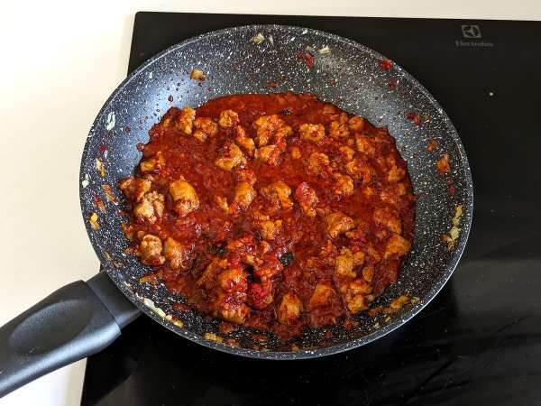 Rizoto 'nduja a klobása, prvý chod s intenzívnou chuťou - Príprava krok 3