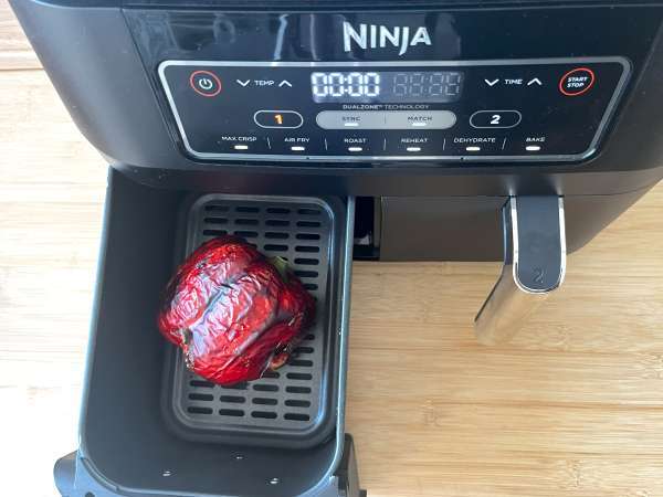 Šalát z pečenej papriky vo fritéze - Príprava krok 1