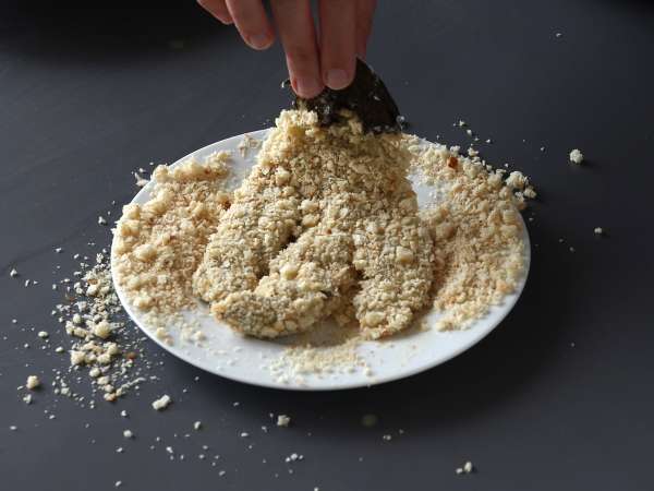 Baklažán obalený v panko strúhanke, japonské kari v štýle katsu, ale vegetariánske - Príprava krok 7