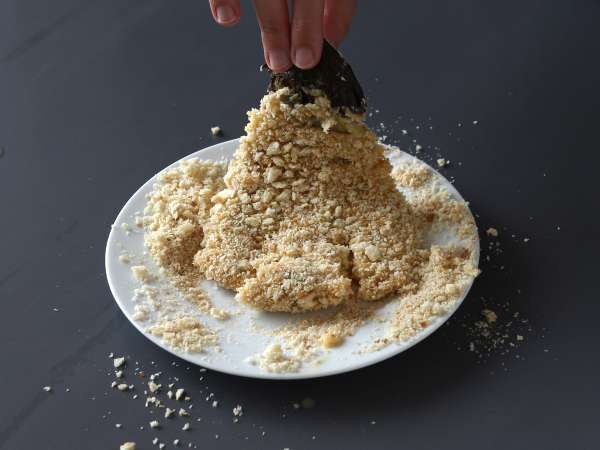 Baklažán obalený v panko strúhanke, japonské kari v štýle katsu, ale vegetariánske - Príprava krok 8