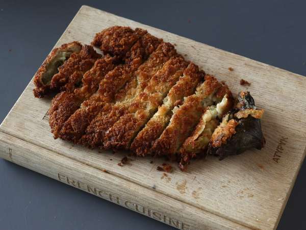 Baklažán obalený v panko strúhanke, japonské kari v štýle katsu, ale vegetariánske - Príprava krok 15