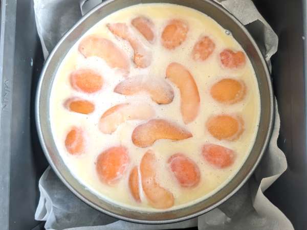 Marhuľový clafoutis s Air Fryer - Príprava krok 5