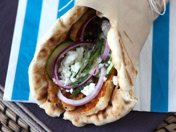 Gyros s halloumi, vegetariánska verzia gréckeho sendviča! - Príprava krok 10