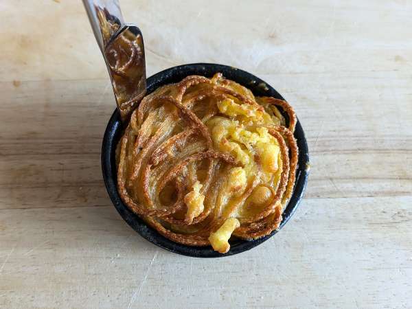 Cestovinová omeleta vo fritéze - Príprava krok 7