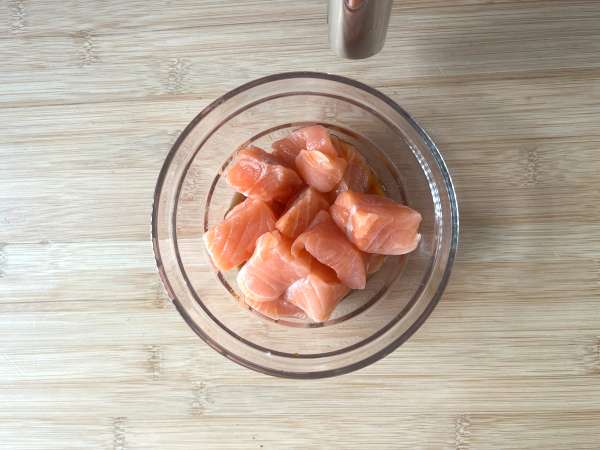 Lososové kúsky vo fritéze s ázijskou marinádou - Príprava krok 2