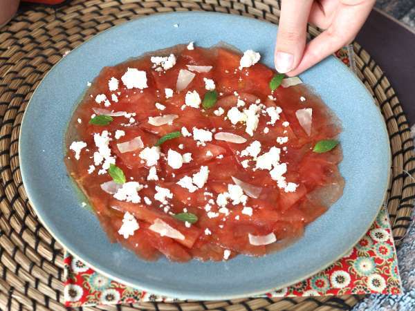 Melónové carpaccio: osviežujúci letný predkrm - Príprava krok 4
