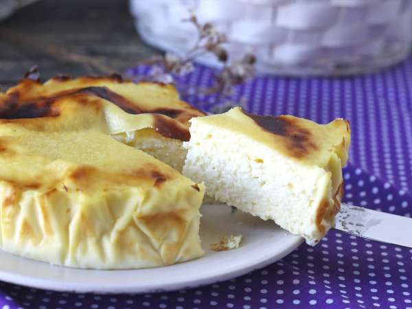 Zdravý tvarohový koláč vo fritéze - Príprava krok 4