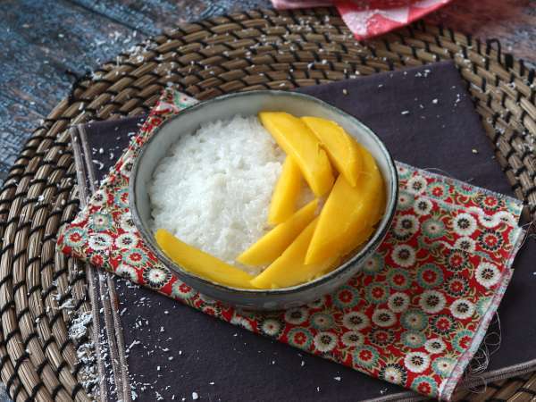 Mango lepkavá ryža, mimoriadne upokojujúci thajský dezert - Príprava krok 8