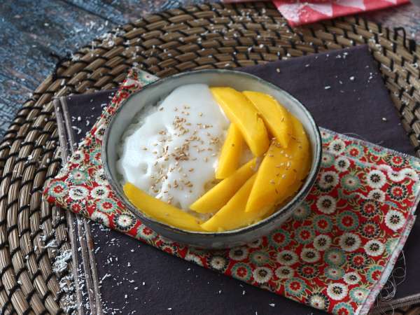 Mango lepkavá ryža, mimoriadne upokojujúci thajský dezert - Príprava krok 9