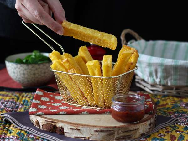 Polenta vyprážaná vo fritéze Air Fryer: chrumkavá, zdravá a bezlepková - Príprava krok 7
