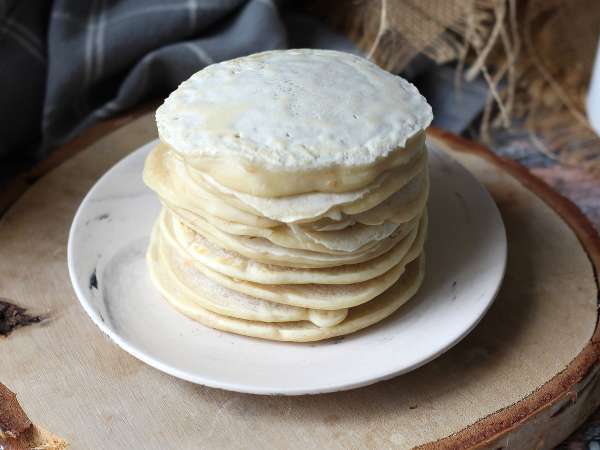Mäkké vegánske palacinky s ľanovým vajcom: jednoduchý recept bez vajec - Príprava krok 9