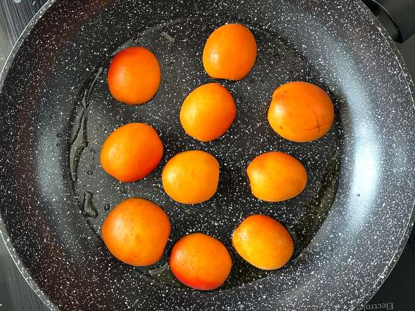 Pečené marhule, rukola a šalát burrata - Príprava krok 2
