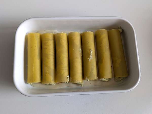 Krémové pesto cannelloni au gratin: jednoduchý a chutný recept - Príprava krok 6