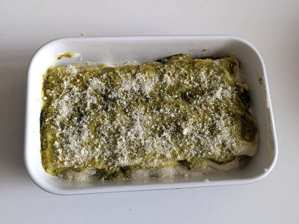 Krémové pesto cannelloni au gratin: jednoduchý a chutný recept - Príprava krok 8