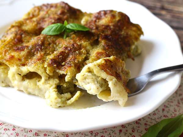 Krémové pesto cannelloni au gratin: jednoduchý a chutný recept - Príprava krok 10