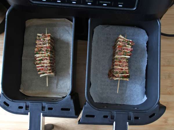 Lavash kebab špízy s tortillami, ľahko pripraviteľné vo fritéze! - Príprava krok 10