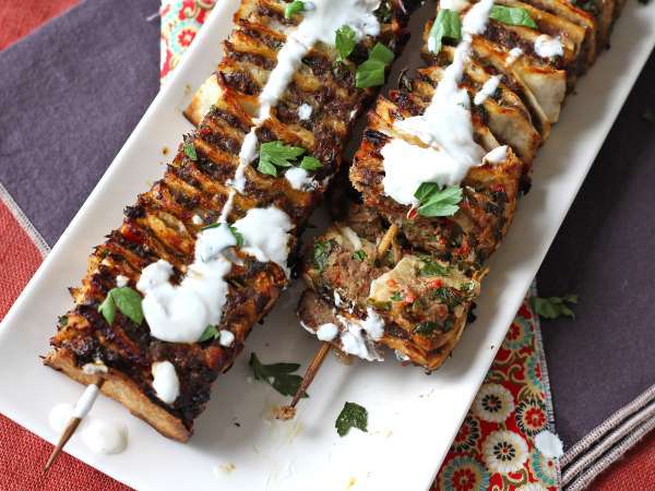 Lavash kebab s tortillami, slávny jednoduchý kebab pečený v rúre! - Príprava krok 12