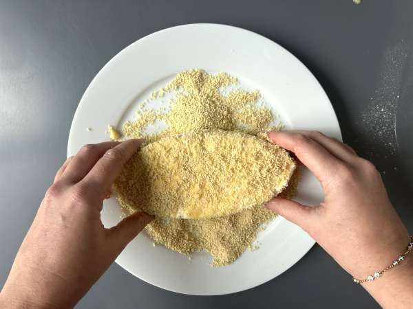 Zapečený kapor bohov so zemiakmi z fritézy - Príprava krok 5