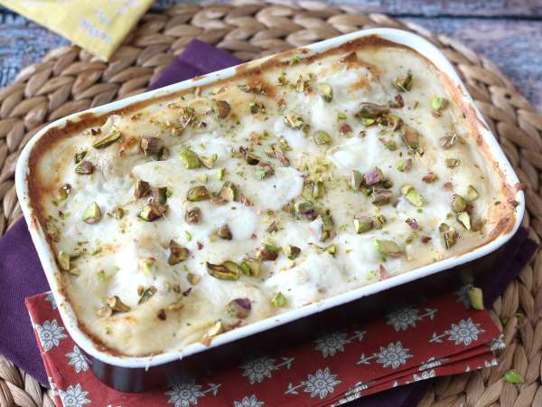 Lososové lasagne s burratou a krémovými, chrumkavými pistáciami - Príprava krok 9
