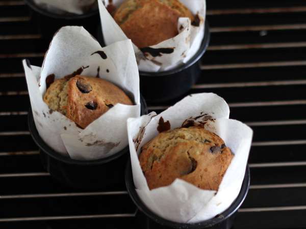 Extra gurmánske banánové a čokoládové muffiny - Príprava krok 11