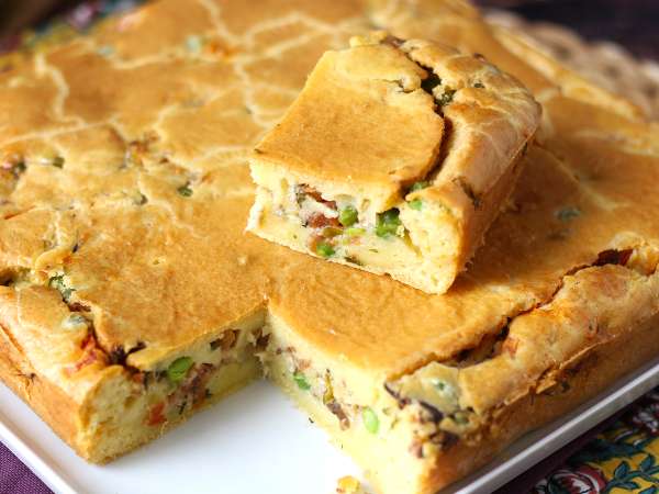 Sardinkový koláč: jednoduchý, vlhký a chutný recept - Príprava krok 11