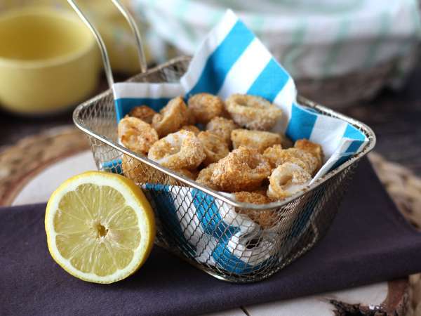 Krúžky kalamárov vo fritéze chrumkavé a ľahké - Príprava krok 8