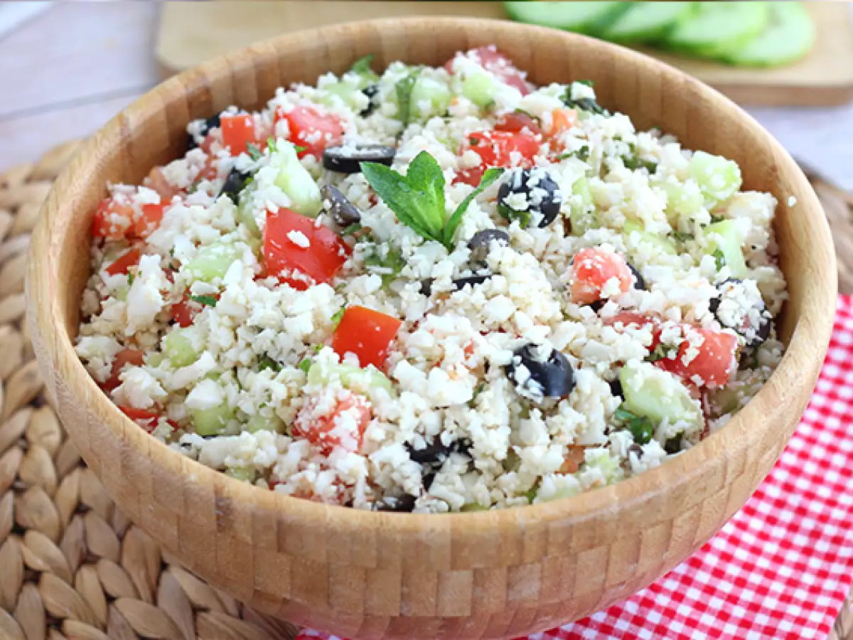 100% zeleninový karfiolový tabbouleh - foto 4