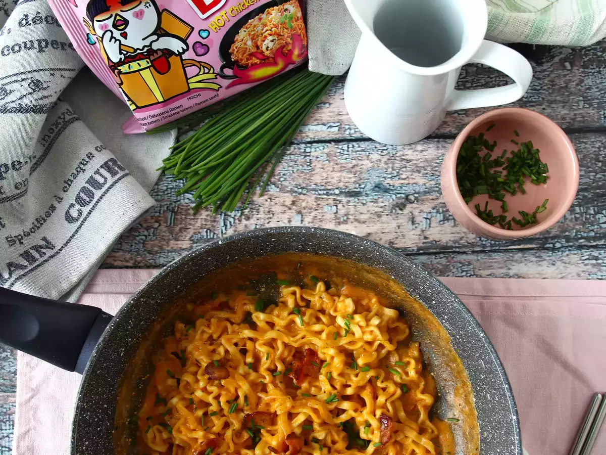 Ako uvariť rezance Buldak s príchuťou carbonara? Najlepší recept! - foto 4