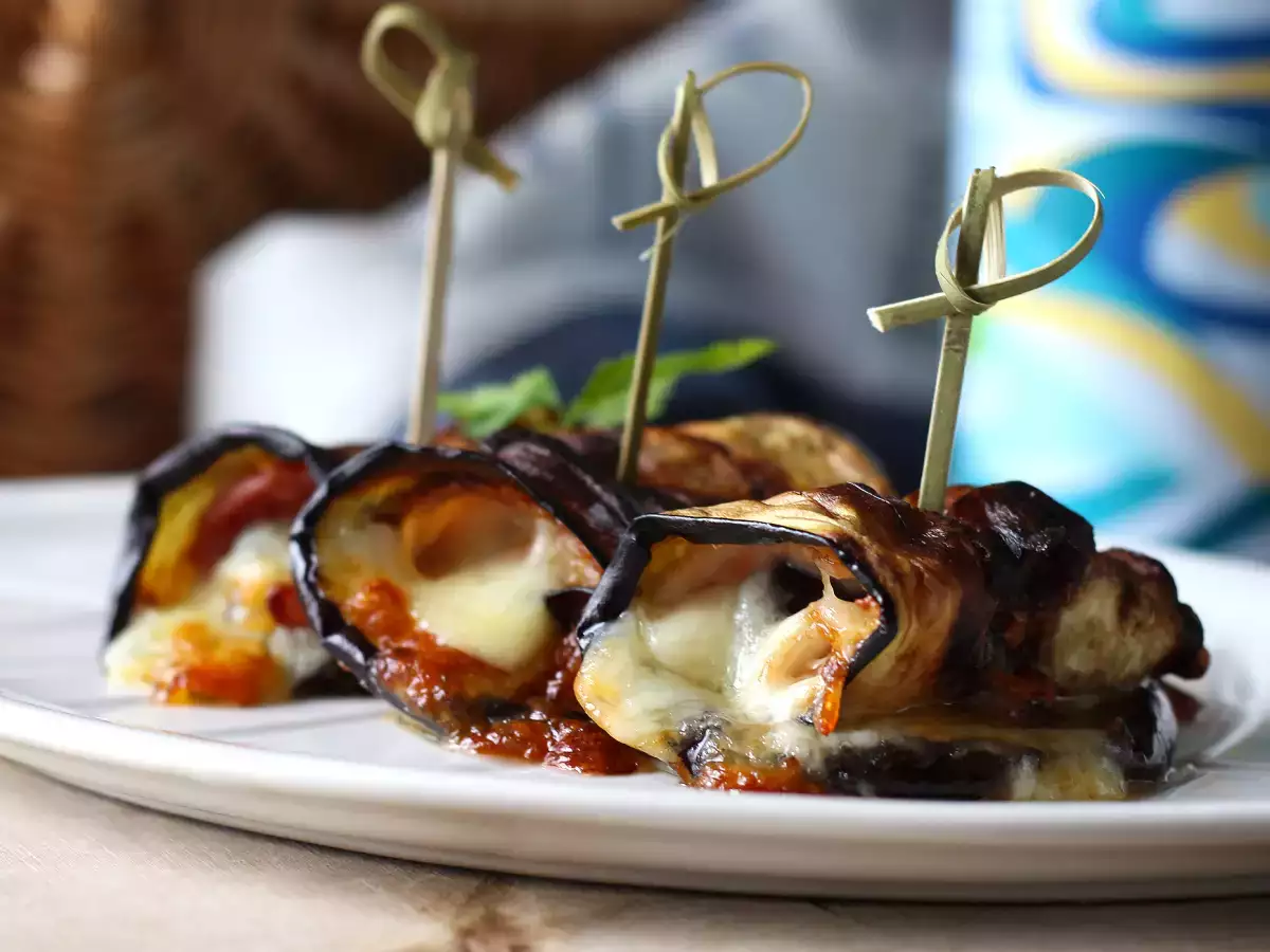 Baklažánové rolky vo fritéze - foto 2