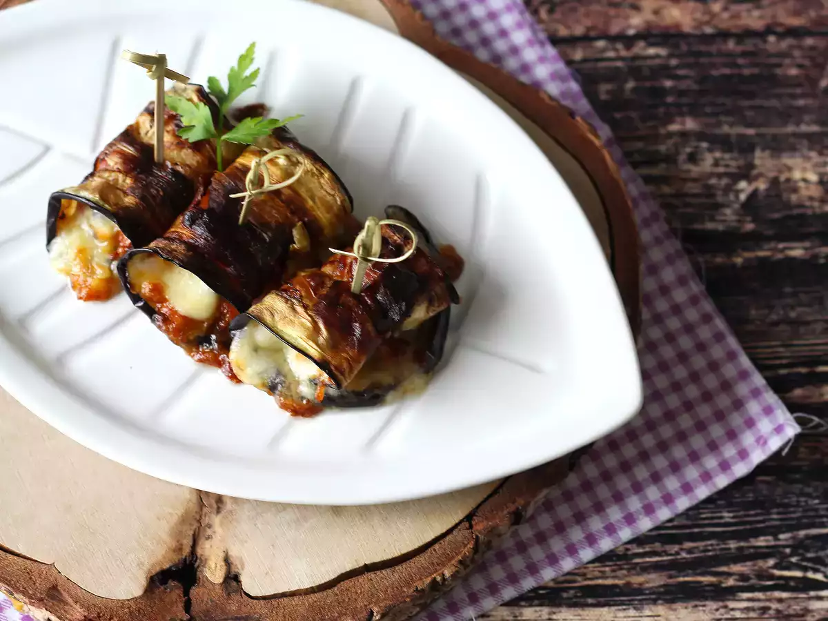 Baklažánové rolky vo fritéze - foto 3