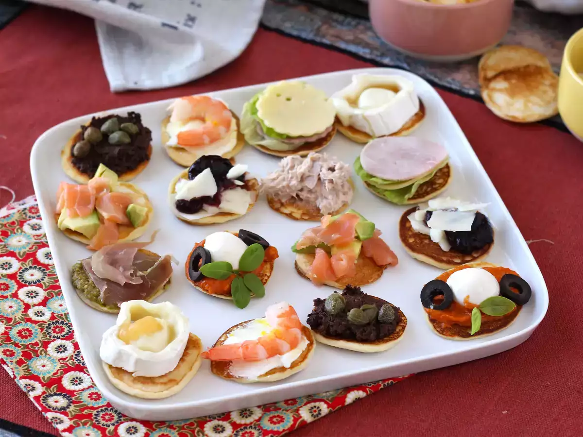Blini tanier s náplňami, dokonalý pestrý aperitív na sviatočné obdobie - foto 3