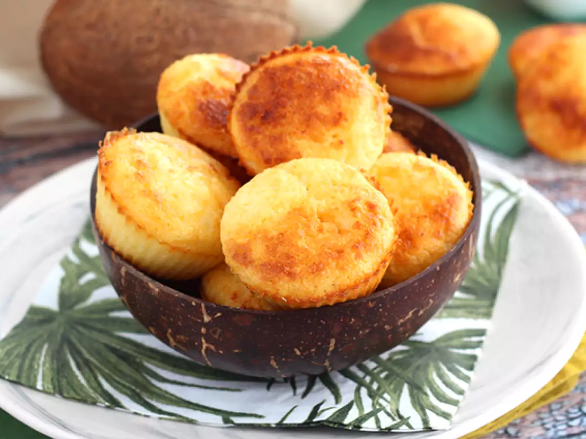 Brazílske kokosové muffiny - Queijadinhas