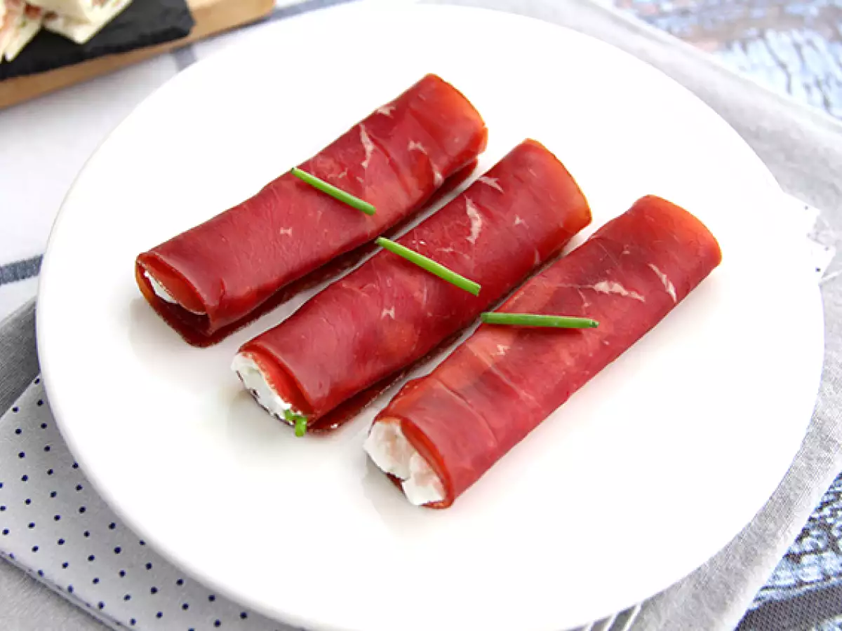 Bündnerfleisch rolky s Chavroux
