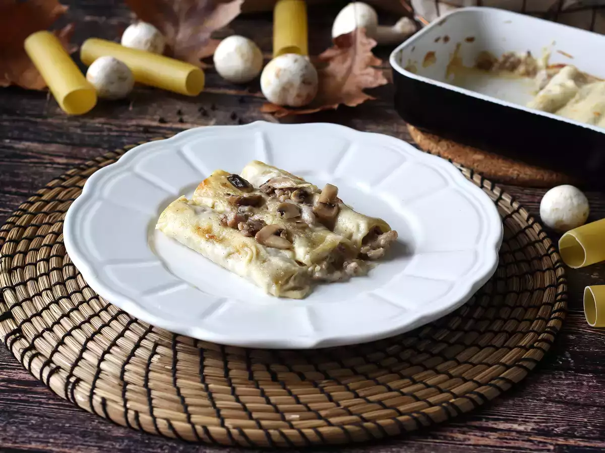 Cannelloni huby a klobása: bohatý a chutný prvý chod - foto 2