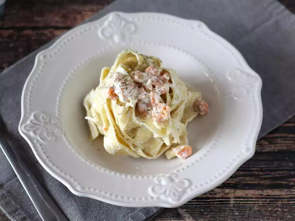 Cestoviny s lososom a syrom ricotta, krémový recept, ktorý chce vyskúšať každý - foto 3