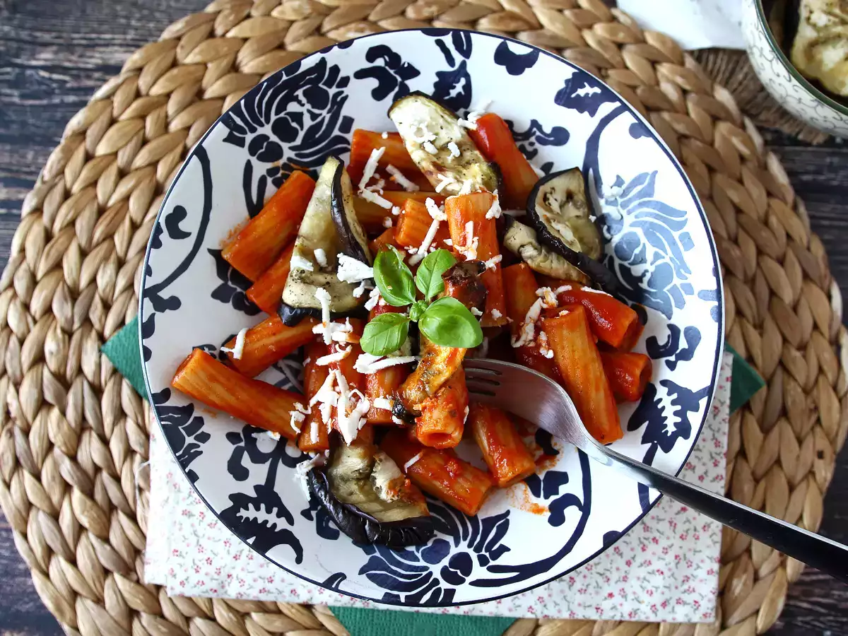 Cestoviny Siciliana s baklažánom, jednoduchá a ľahká verzia - Pasta alla Norma - foto 3