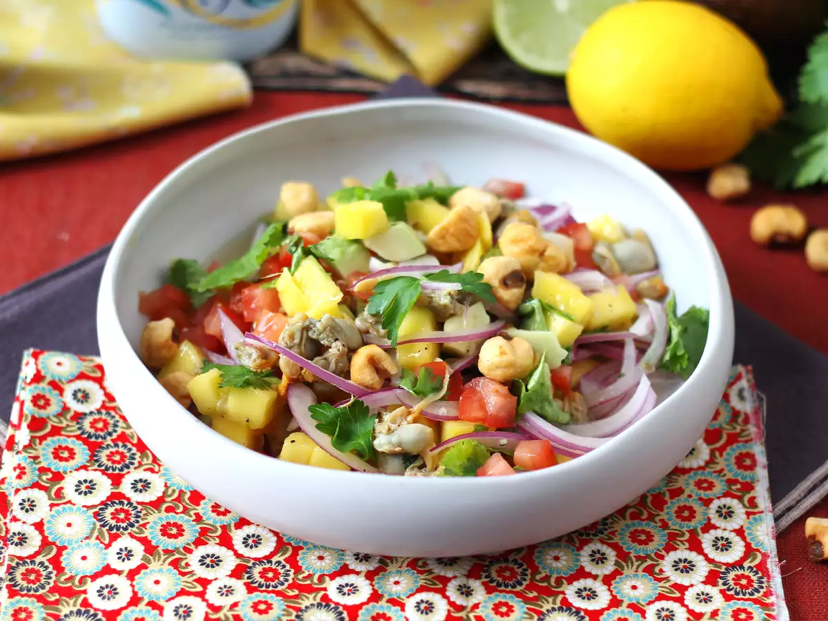 Ceviche s konzervovanými kohútmi