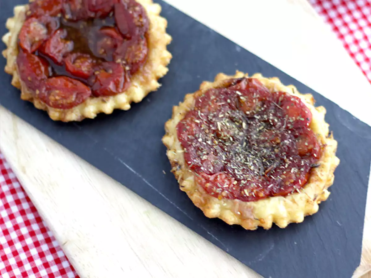 Cherry paradajkové koláče tatin - foto 2