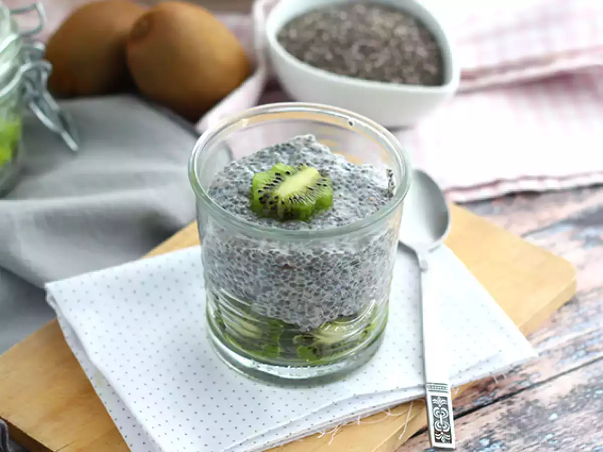 Chia puding s kiwi