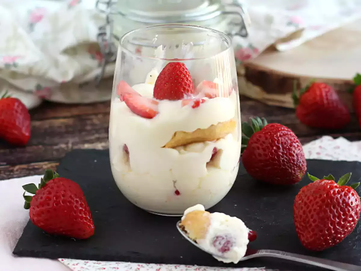 Chladené jahodové tiramisu verrines - foto 2