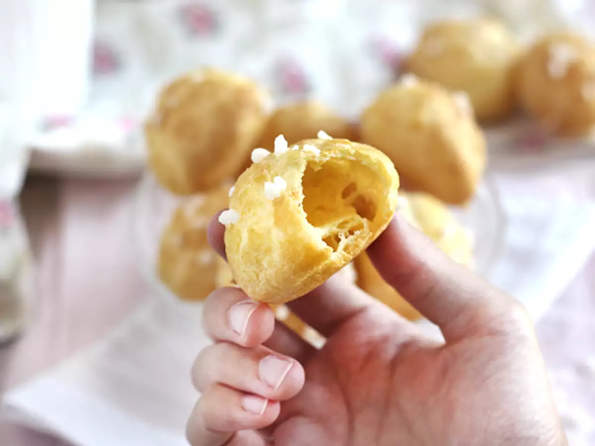 Chouquettes, choux s perlovým cukrom - foto 2