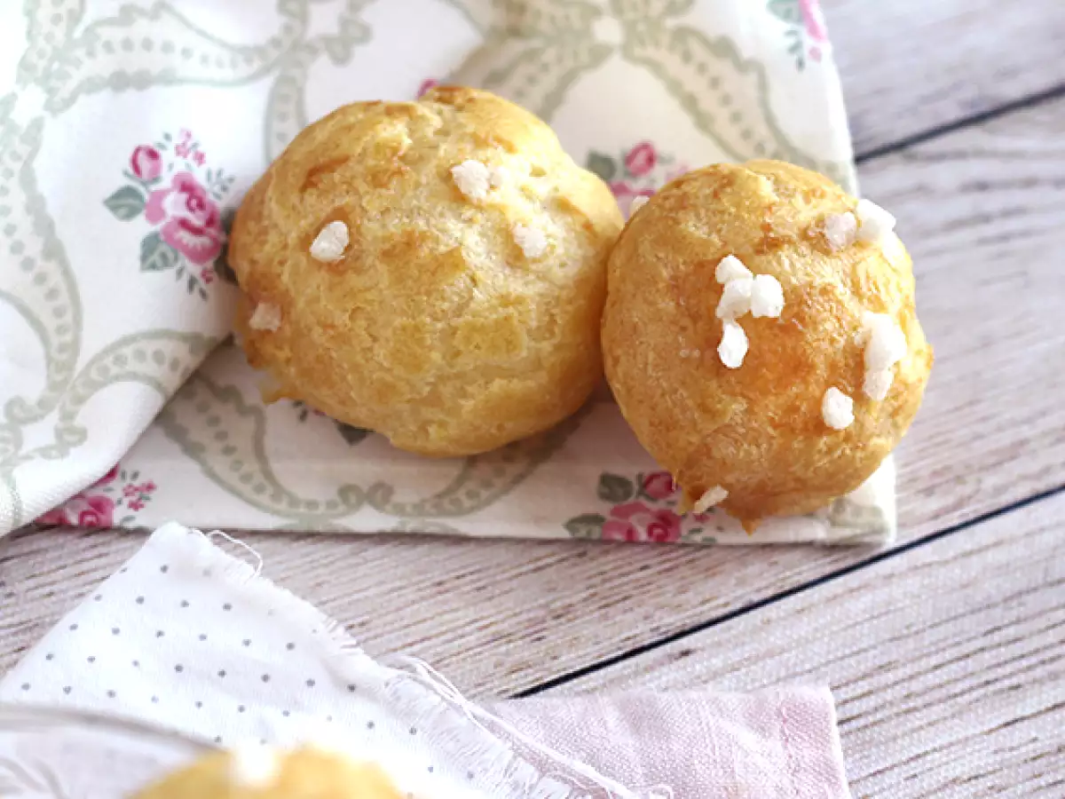 Chouquettes, choux s perlovým cukrom - foto 3