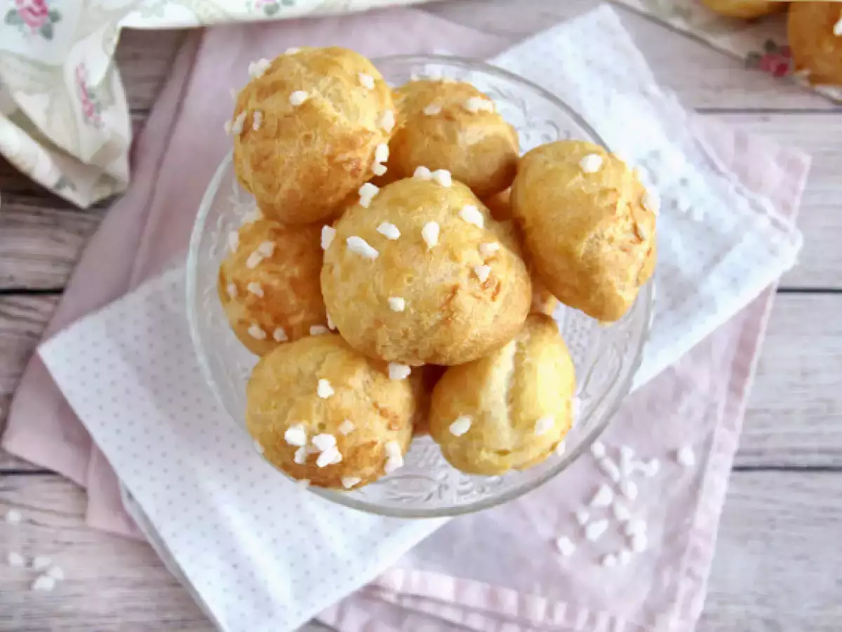 Chouquettes, choux s perlovým cukrom - foto 5