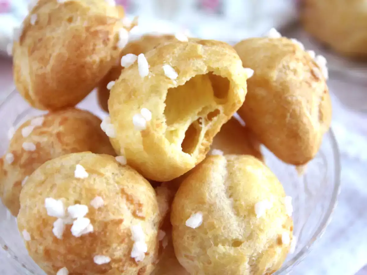 Chouquettes, choux s perlovým cukrom - foto 6