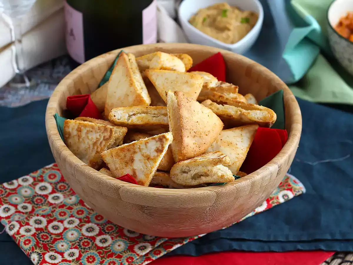 Chrumky z pita chleba - expresný recept - foto 2
