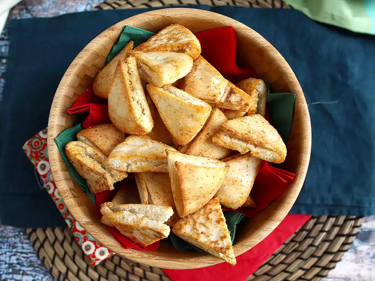 Chrumky z pita chleba - expresný recept - foto 4