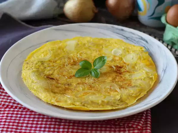 Recept Cibuľová omeleta, chutný a ľahko pripraviteľný recept