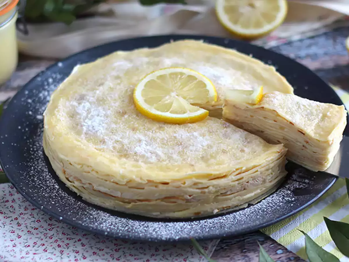 Citrónový palacinkový koláč - foto 3