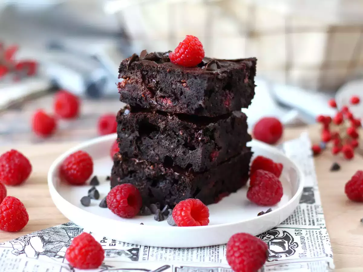 Čokoládové malinové brownie, čistý pôžitok!